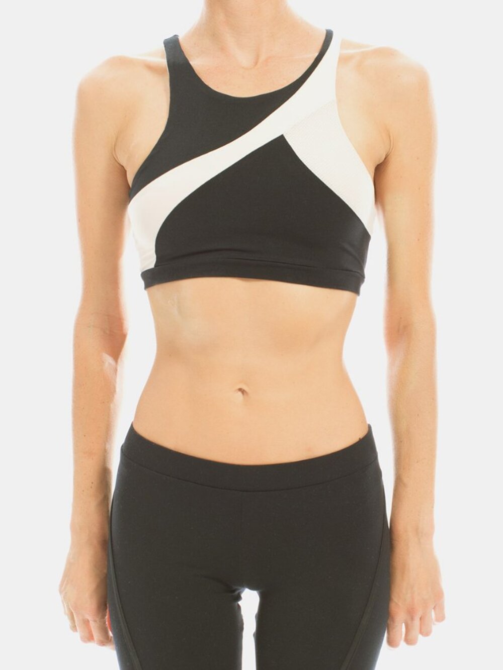 NWT Solow Women's Racer Sports Bra Black Size S